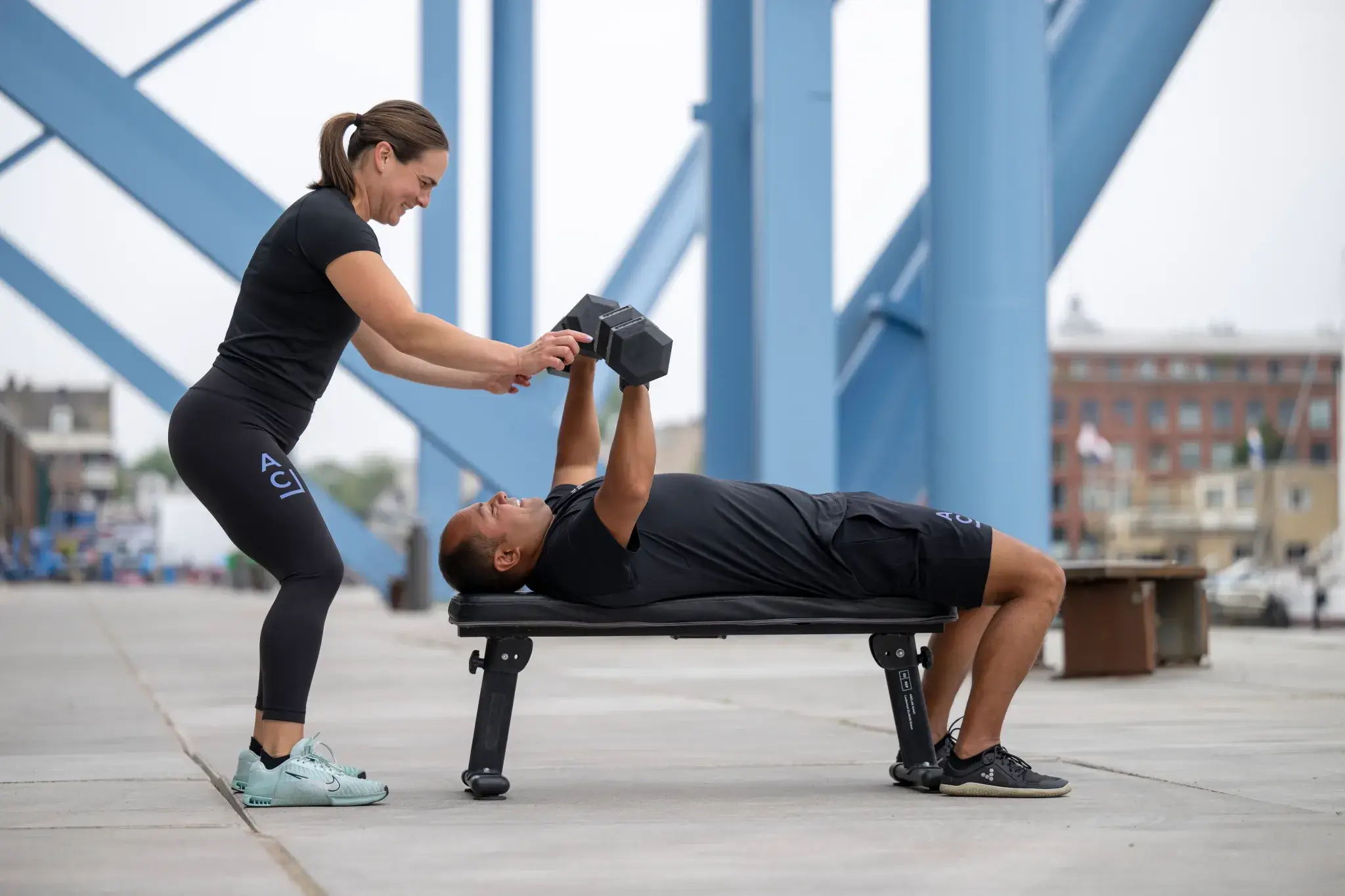 Redefining The Approach To Strength Training with Athletes Corner in Amsterdam image of the owners working out